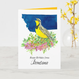 Alles Gute zum Geburtstag von Montana Meadowlark B Karte