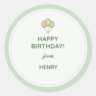 "Alles Gute zum Geburtstag von" Namensgeschenk-Auf Runder Aufkleber