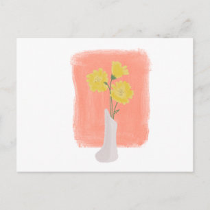 Alles Gute zum Geburtstag Wasserfarben-Blumen-Vase Postkarte