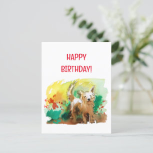 Alles Gute zum Geburtstag! West Highland Terrier! Postkarte
