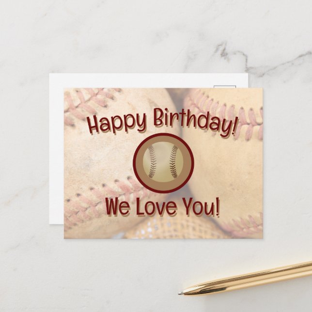 Alles Gute zum Geburtstag Wir Liebe Sie! Postkarte (Vorderseite/Rückseite Beispiel)