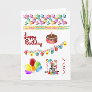 Alles Gute zum Geburtstag Wortwolkenkarte Karte