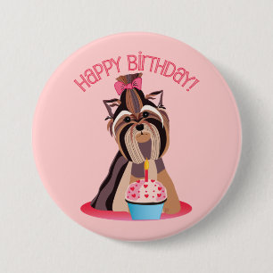 Alles Gute zum Geburtstag Yorkie Button