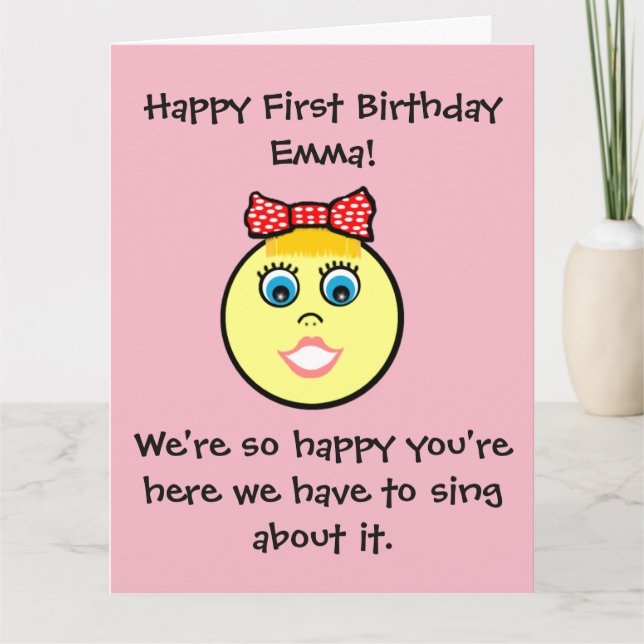 Alles Gute zum Geburtstag zu Emma - kundengerecht Karte (Vorderseite)