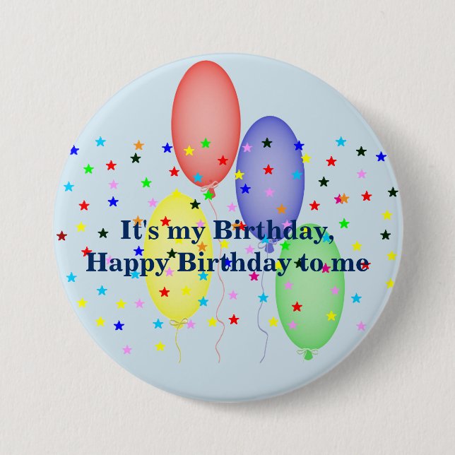 Alles Gute zum Geburtstag zu mir Button (Vorderseite)