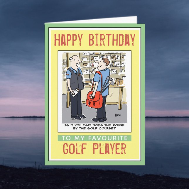 Alles Gute zum Geburtstag zum Golfer Karte (Von Creator hochgeladen)