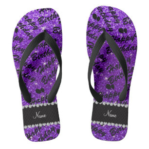 Alles Gute zum Geburtstagballone des Glitters des Flip Flops