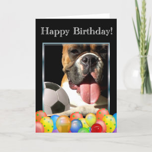 Alles Gute zum Geburtstagboxerhundegrußkarte Karte