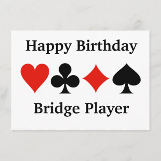 Alles- Gute zum GeburtstagBridge-Spieler vier Einladung
