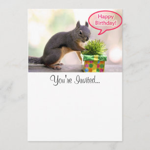 Alles- Gute zum Geburtstageichhörnchen Einladung