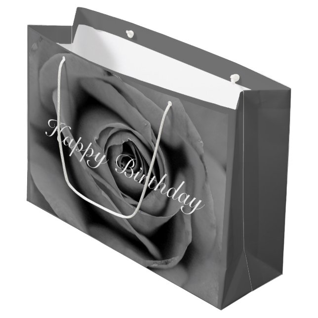 Alles- Gute zum Geburtstageinfarbige Große Geschenktüte (Vorderseite Schrägansicht)