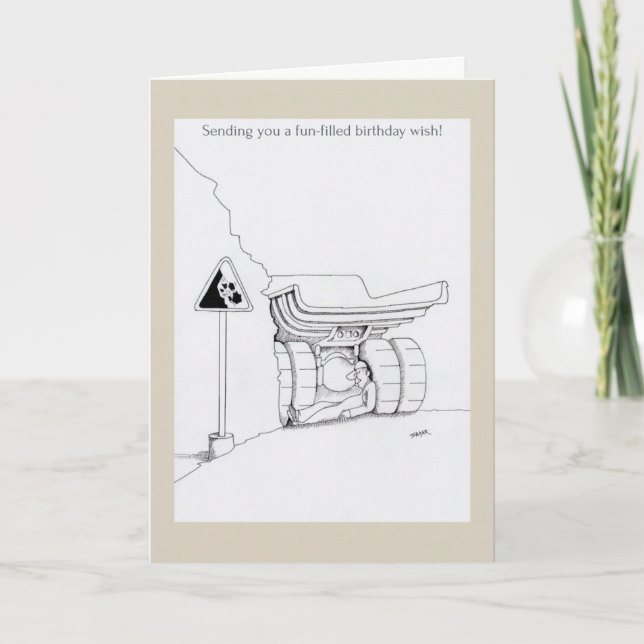 Alles Gute zum Geburtstagfernlastfahrer kardiert Karte (Vorderseite)