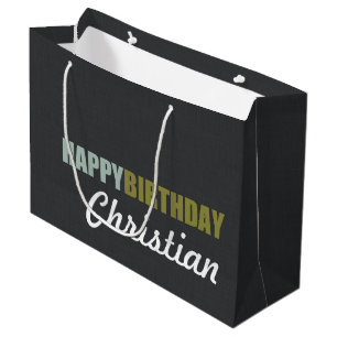 Alles- Gute zum Geburtstaggraues Große Geschenktüte
