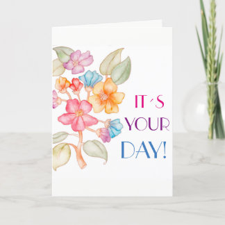Alles Gute zum Geburtstaggrußkarte mit Blumen Karte