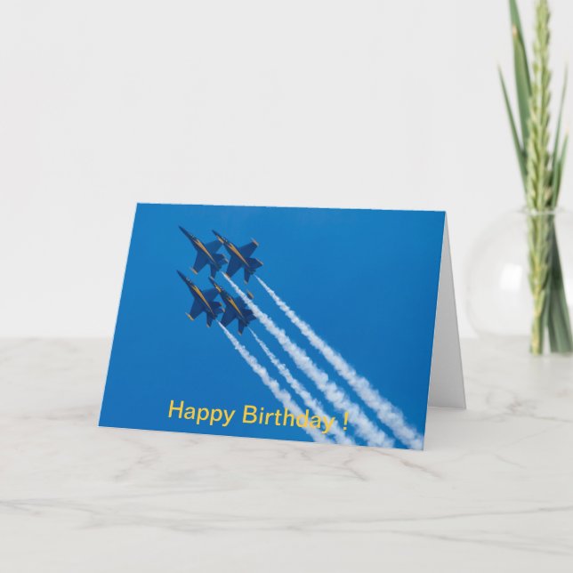 Alles Gute zum Geburtstagkarte blaue Karte (Vorderseite)