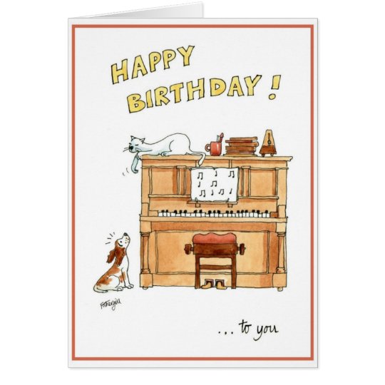 Alles Gute zum Geburtstagkarte für Musikfreunde Karte