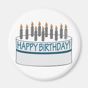 Alles- Gute zum Geburtstagkuchen Magnet