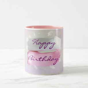 Alles- Gute zum Geburtstagkuchen-Tasse Zweifarbige Tasse