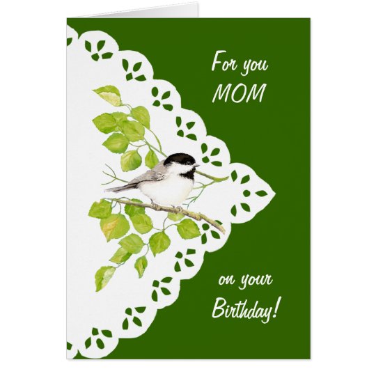 Alles- Gute zum Geburtstagmamma-Chickadee, Vogel Karte