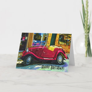 Alles Gute zum Geburtstagoldtimer-Auto Karte