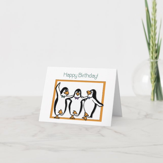 Alles- Gute zum GeburtstagPinguin-Karte Karte (Vorderseite)