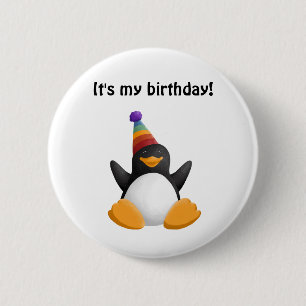 Alles- Gute zum GeburtstagPinguin-Knopf Button
