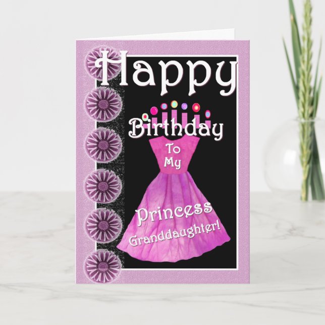 Alles- Gute zum Geburtstagprinzessin Granddaughter Karte (Vorderseite)