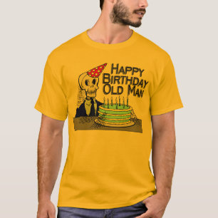 Alles- Gute zum Geburtstagspinnen-Netz-alter Mann T-Shirt