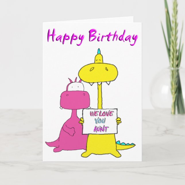 alles Gute zum Geburtstagtante Karte (Vorderseite)