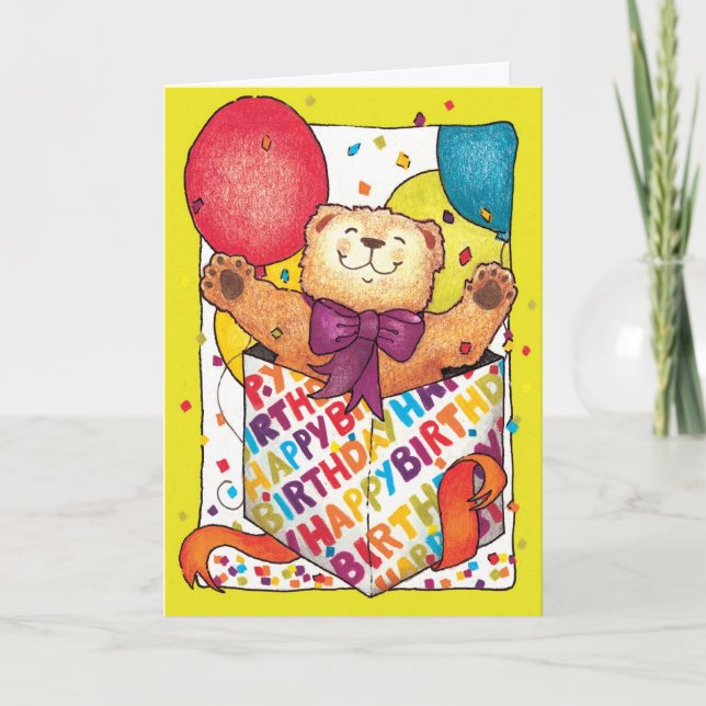 Alles- Gute zum GeburtstagTeddybär Karte (Vorderseite)