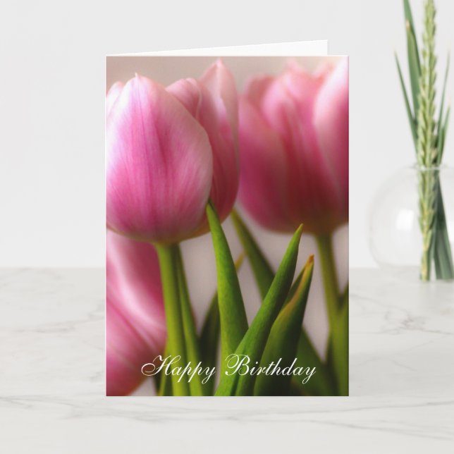 Alles- Gute zum Geburtstagtulpen Karte (Vorderseite)