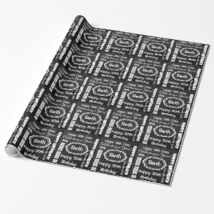 Alles- Gute zum Geburtstaguntergrundbahn-Kunst-Art Geschenkpapier