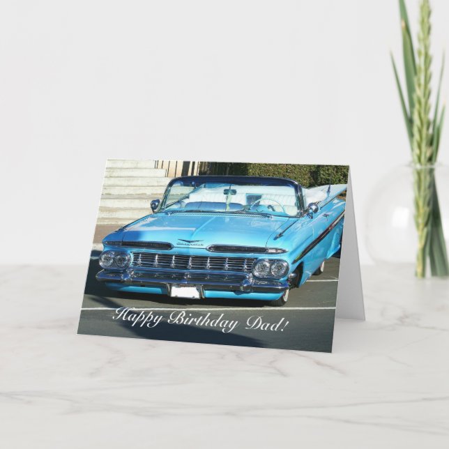 Alles Gute zum Geburtstagvati klassische blaue Karte (Vorderseite)