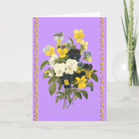 Alles- Gute zum Geburtstagveilchen-botanische