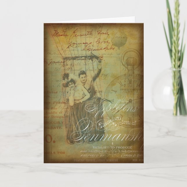 Alles- Gute zum GeburtstagVintage Karte (Vorderseite)