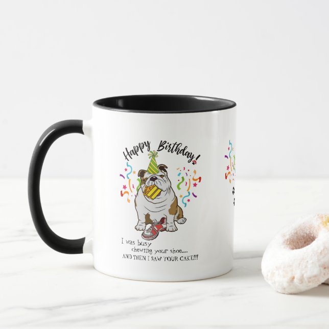 Alles- Gute zum Geburtstagwünsche von Ihrem Tasse (Mit Donut)