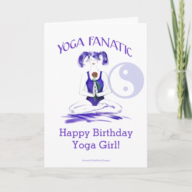 Alles- Gute zum Geburtstagyoga-Mädchen! - Karte (Vorderseite)