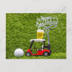 Alles Gute zum Golf-Jubiläum Postkarte