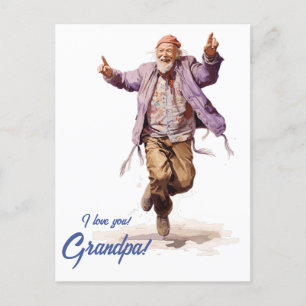 Alles Gute zum Großvatertag. Personalized.  Postkarte