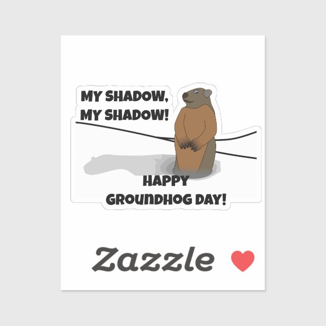 Alles Gute zum Groundhog Day! Aufkleber (Blatt)