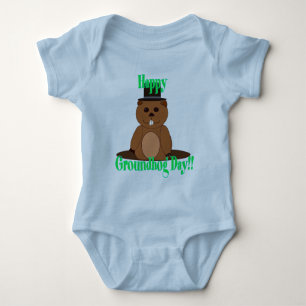 Alles Gute zum Groundhog Day! Baby Strampler