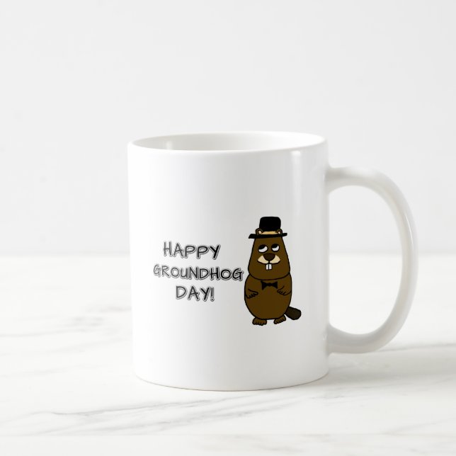 Alles Gute zum Groundhog Day! Kaffeetasse (Rechts)