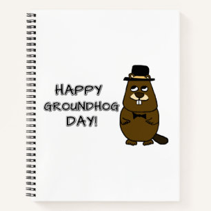 Alles Gute zum Groundhog Day! Notizbuch