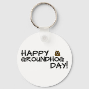 Alles Gute zum Groundhog Day! Schlüsselanhänger