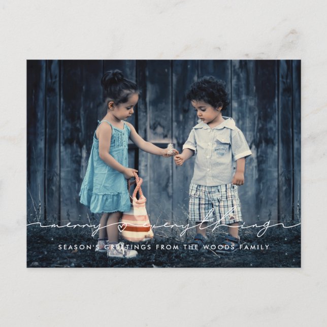 Alles Gute zum Handgeschriebenen Script-Foto Postkarte (Vorderseite)