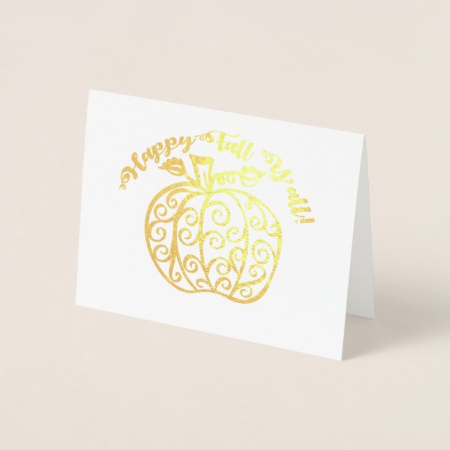 Alles Gute zum Herbst! | Real Foil Folienkarte (Vorderseite)
