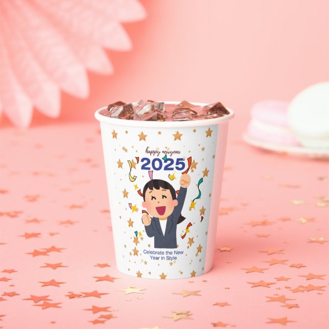 Alles Gute zum Jahreswechsel 2025 Pappbecher (Insitu)