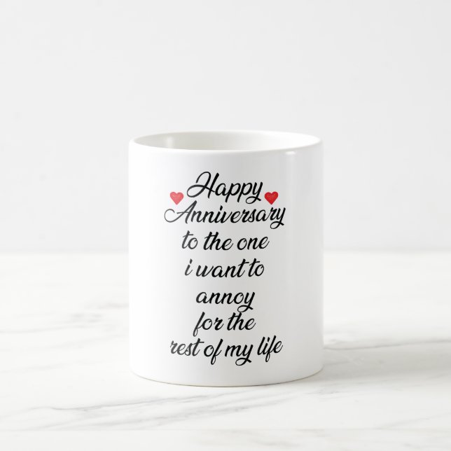 Alles Gute zum Jubiläum, für den ich zu Annoy Gewo Kaffeetasse (Mittel)