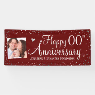 Alles Gute zum Jubiläum Jedes Jahr Foto Silver Con Banner