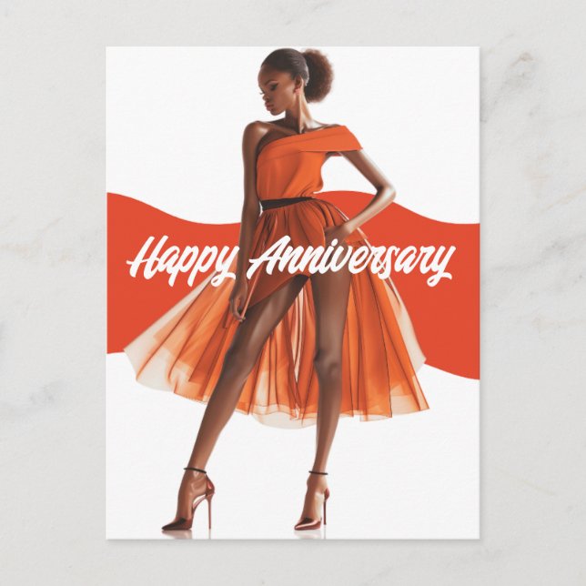 Alles Gute zum Jubiläum Schöne. Melanin Sista Blac Postkarte (Vorderseite)